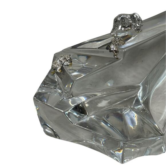 The Franklin Mint James Carpenter Crystal Caper Sterling Polar Bear Iceberg 1987 - Picture 6 of 16